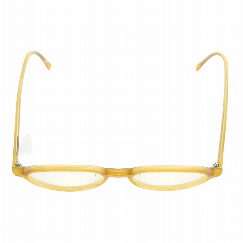 白山眼鏡店 眼鏡 メガネ 度入り セルフレーム オーバル 黄色 イエロー