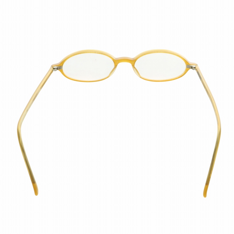 白山眼鏡店 眼鏡 メガネ 度入り セルフレーム オーバル 黄色 イエロー