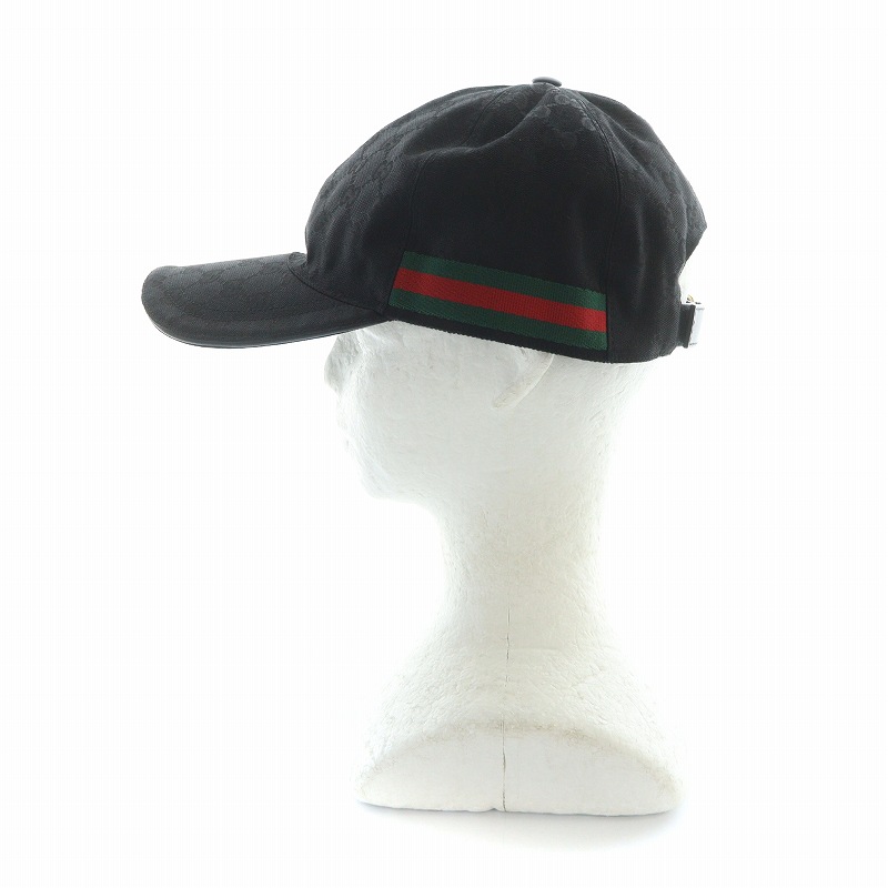 GUCCI グッチ GGキャンバス シェリーライン ベースボールキャップ М男女 GUCCI - 【美品】グッチ ベースボールキャップ 帽子 GG