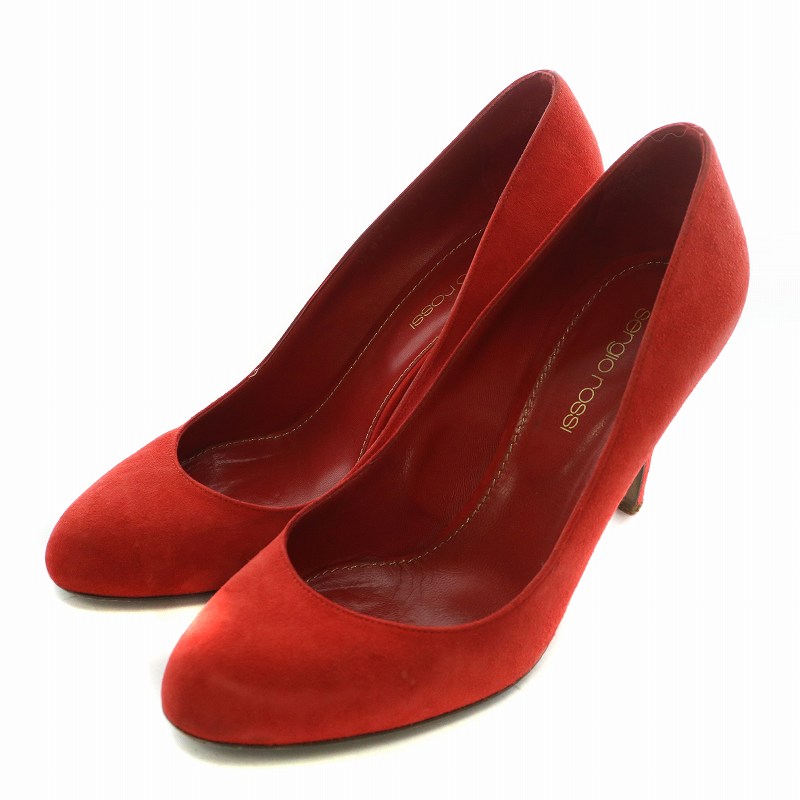 セルジオロッシ Sergio rossi パンプス スエード ラウンドトゥ