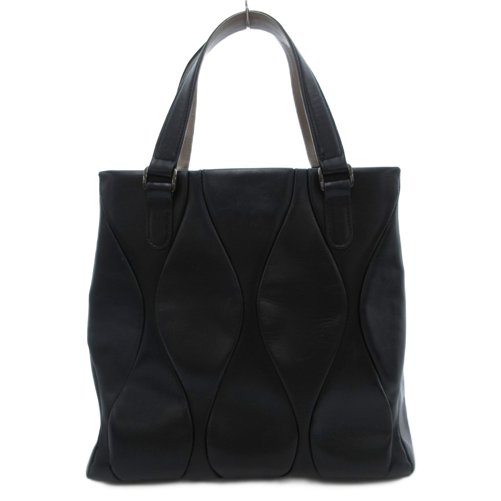 ヒロコハヤシ HIROKO HAYASHI ハンドバッグ レザー 革 黒