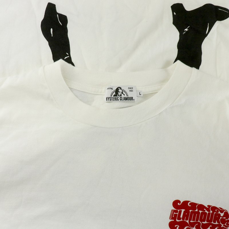ヒステリックグラマーヴィクセンガールTシャツホワイトメンズM VIXEN GIRLワッペン Tシャツ|HYSTERIC GLAMOUR MEN | HYSTERIC