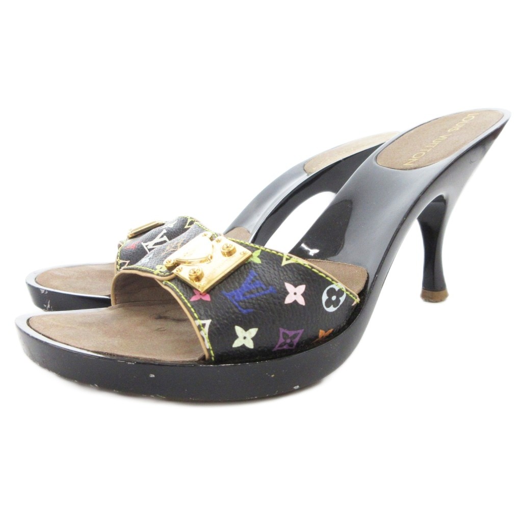 ルイヴィトン LOUIS VUITTON ミュール サンダル ヒール モノグラム