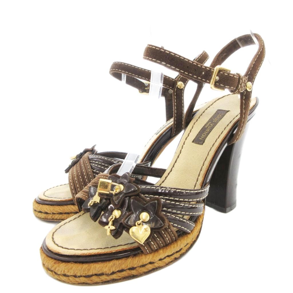 ピンク ファッション Louis Vuitton フラワーモチーフ サンダル