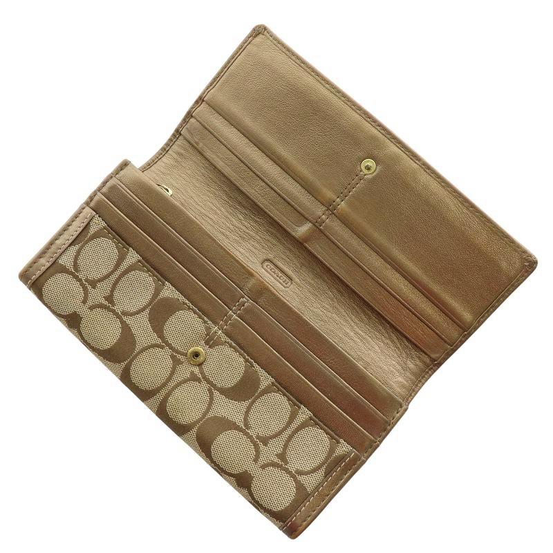 コーチ COACH 長財布 二つ折り キャンバス レザー シグネチャー