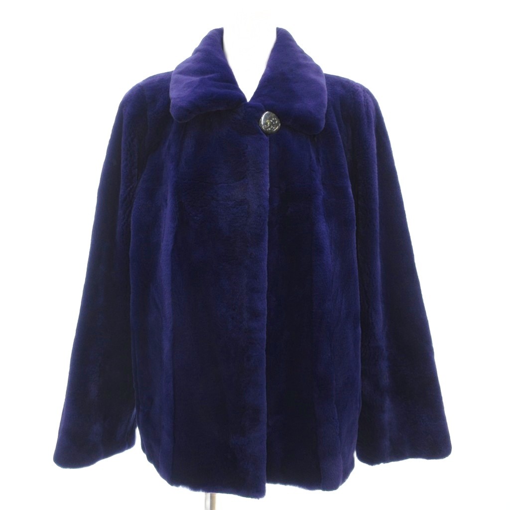 クロップド丈 ロイヤルサガミンク 染めミンク レッド 赤 ファーコート XL相当 クロップド丈 ロイヤルサガミンク 染めミンク レッド 赤 ファーコート