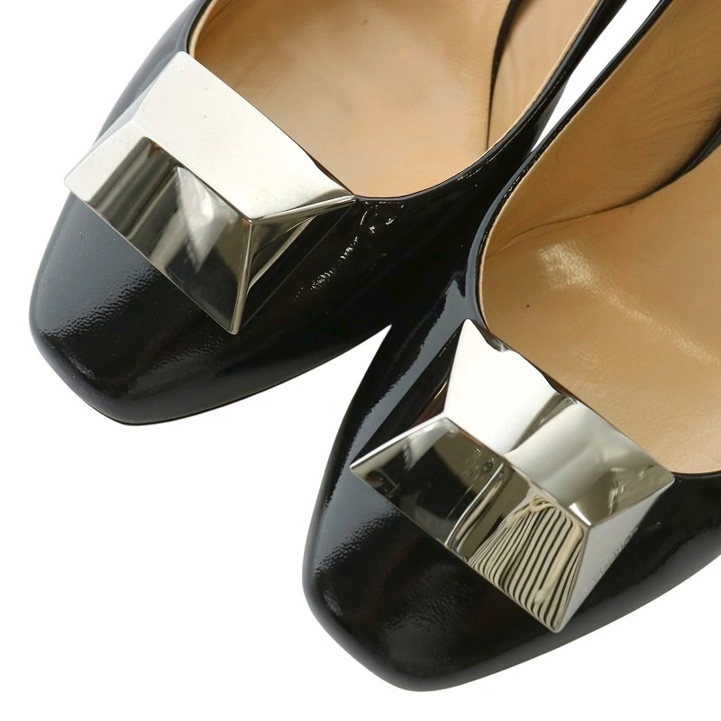 マックスマーラ MAX MARA パンプス エナメル レザー スクエアトゥ  