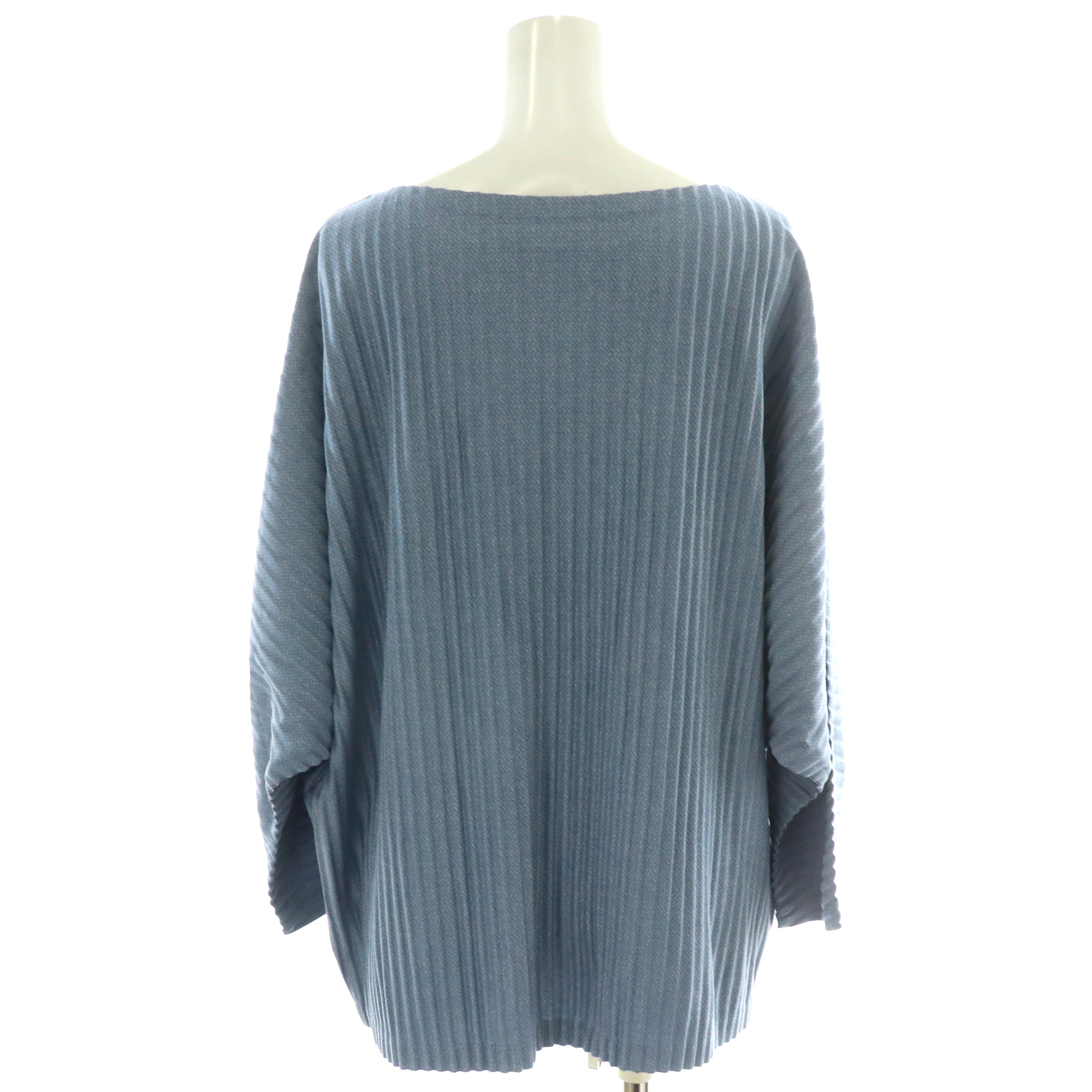PLEATS PLEASE　プリーツプリーズ　プリーツトップス　長袖ポロシャツ PLEATS PLEASE プリーツプリーズ 長袖カットソー 良好 サイズ:4
