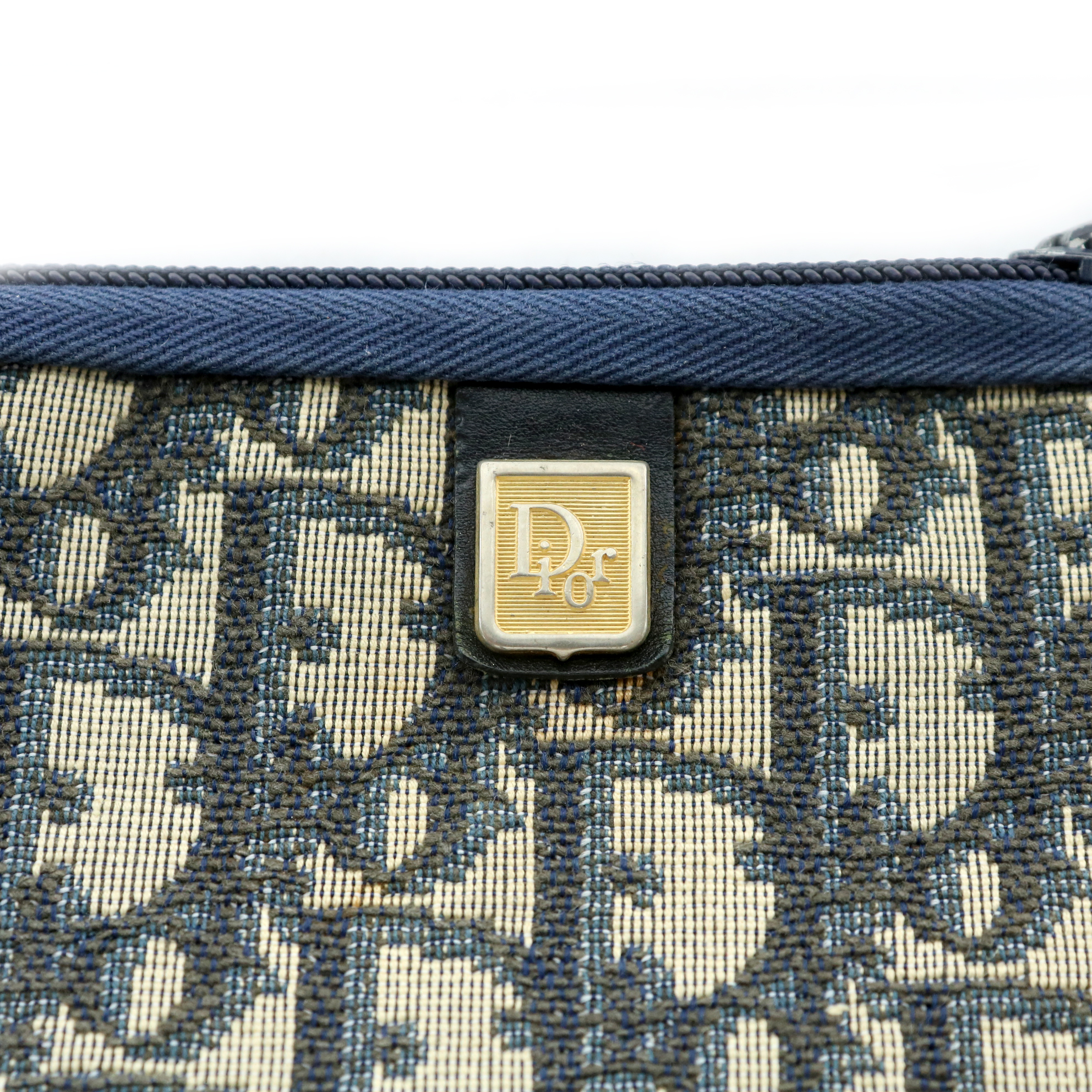 クリスチャンディオール Christian Dior ポーチ ジャガード レザー