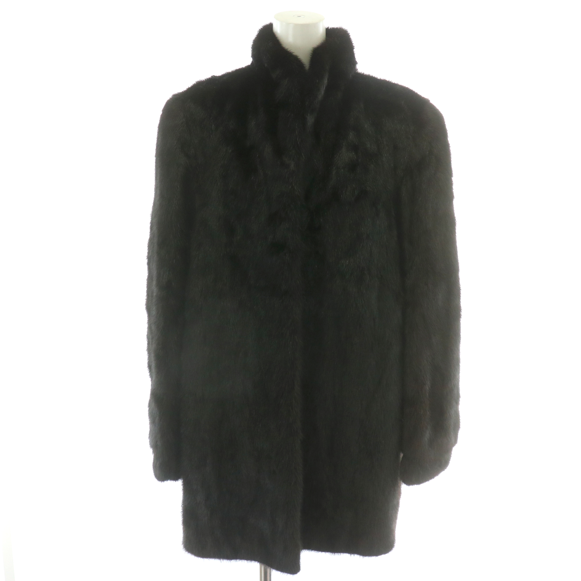 SAGA MINK  黒 毛皮コート SAGA MINK ブラックミンクコート