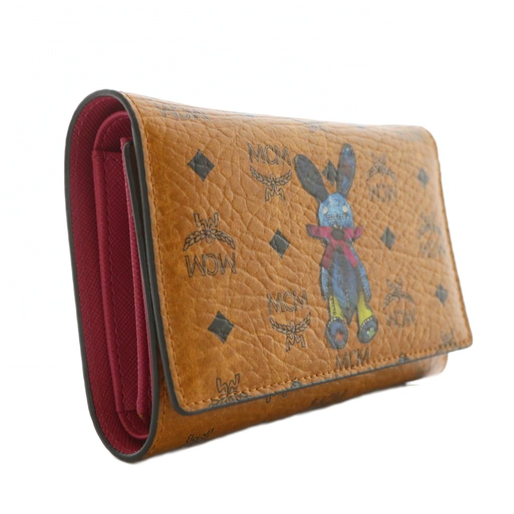 MCM エムシーエム モノグラム ヴィセトス柄 レザー 三つ折り 財布