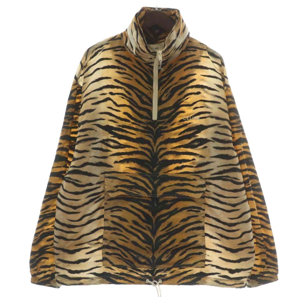 セリーヌ CELINE エディ期 Leopard Half Zip Nylon Jacket レオパード 