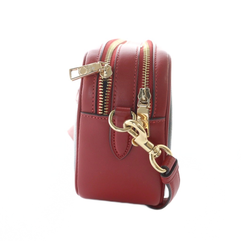 コーチ COACH ショルダーバッグ 斜めがけ PVC レザー シグネチャー  