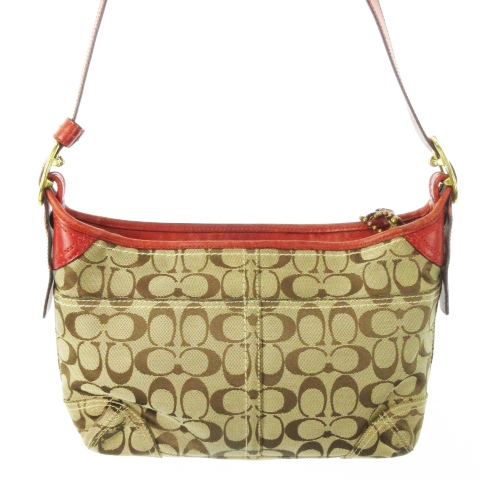 コーチ COACH ショルダーバッグ キャンバス レザー 革 シグネチャー 