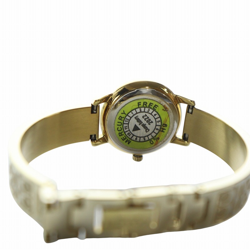 コーチ COACH 腕時計 バングルウォッチ クォーツ シェル文字盤 ロゴ 石  