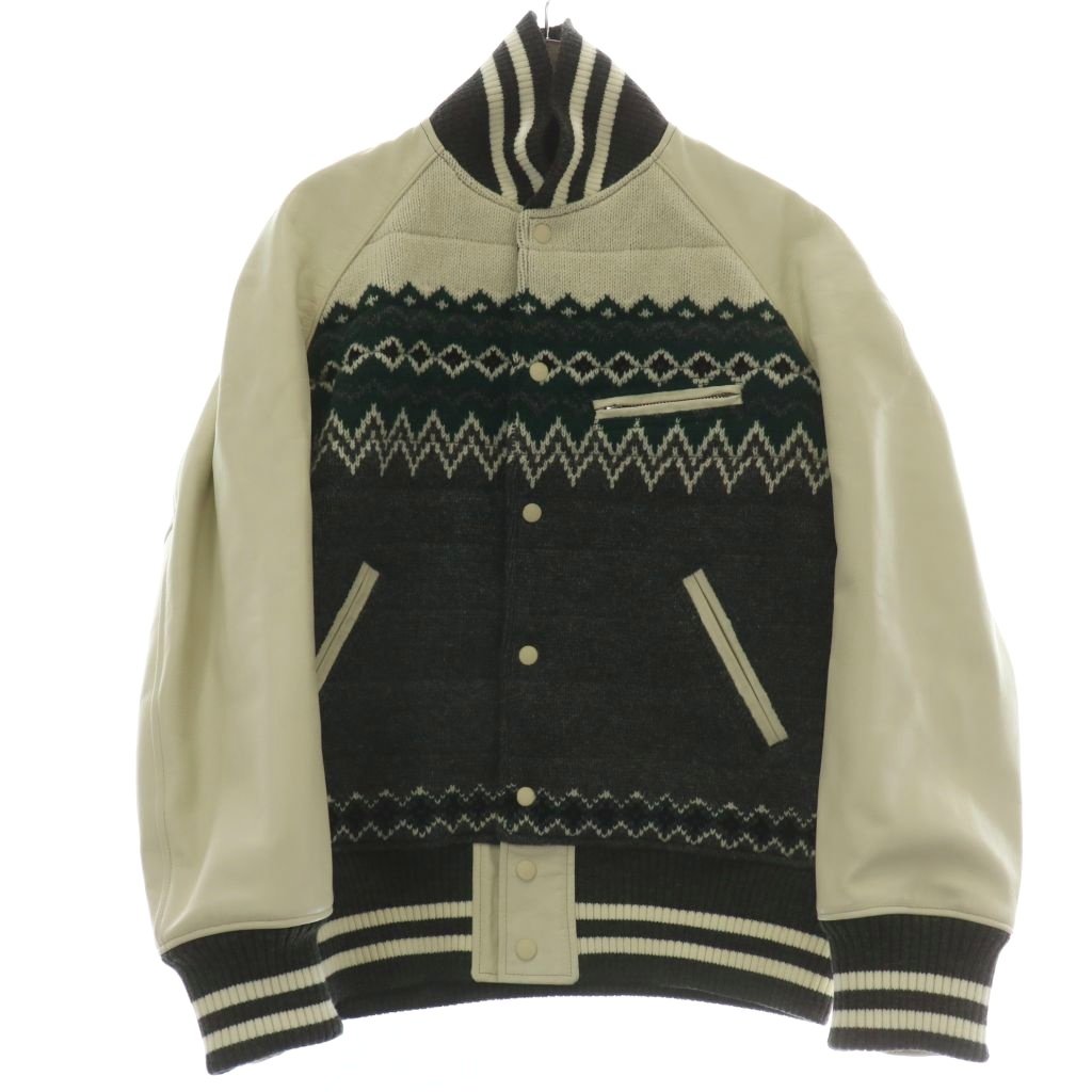 ★最終セール、ジュンヤワタナベマン高級ウール本革スタジャン/アーカイブ作品 ☆最終セール、ジュンヤワタナベマン高級ウール本革スタジャン