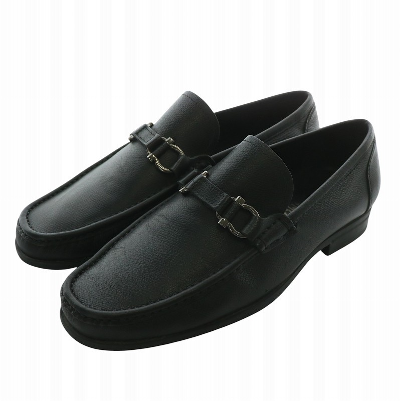 サルバトーレフェラガモ 黒 ガンチーニローファー 24.5cm 除菌・消臭