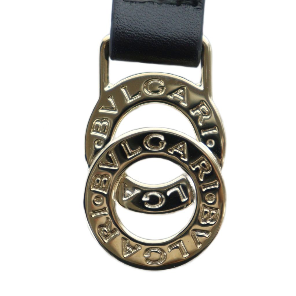 ブルガリ BVLGARI キーリング キーチャーム ストラップ レザー ロゴ 