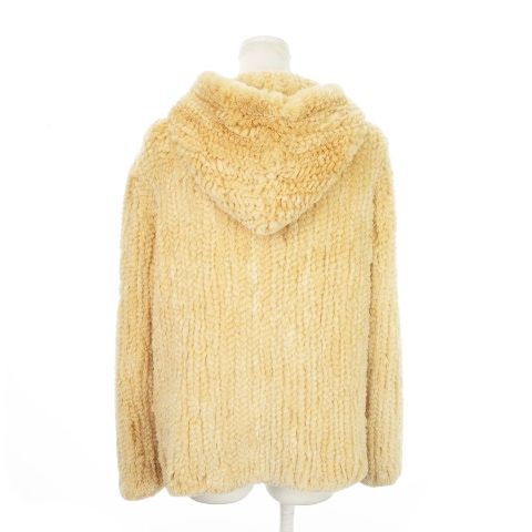 ノーブランド ラビットファージャケット 毛皮 パーカー フーディ  