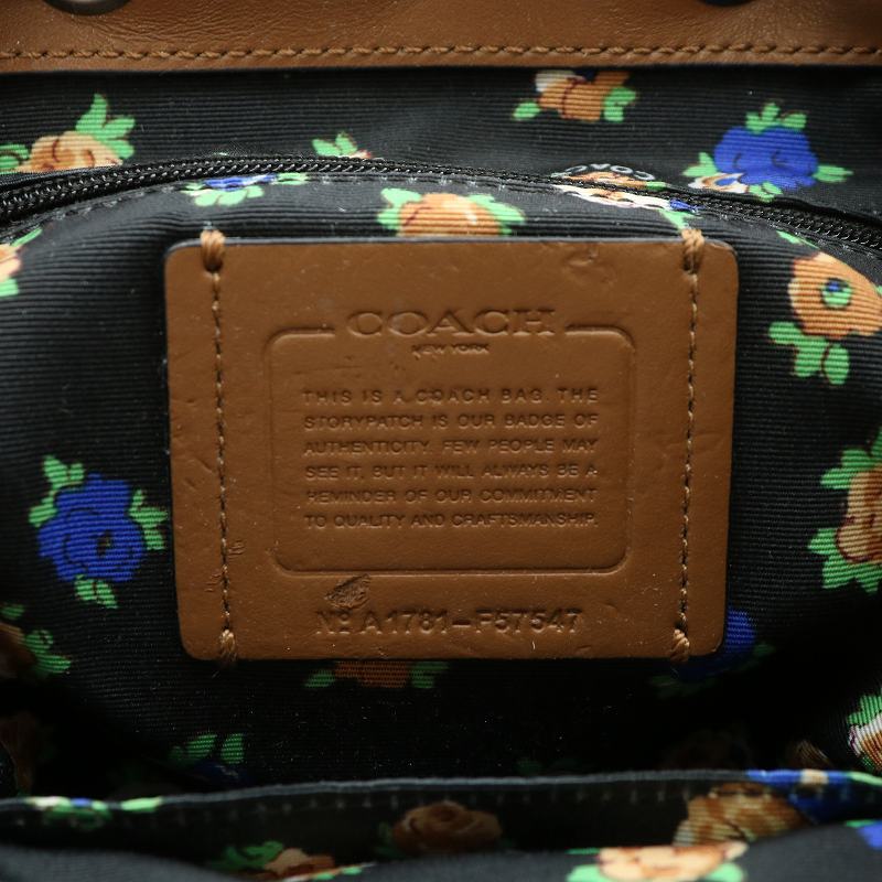 コーチ COACH リュックサック デイバッグ デニム キャンバス レザー