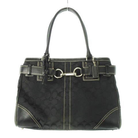 コーチ COACH ハンドバッグ キャンバス レザー 革 シグネチャー 