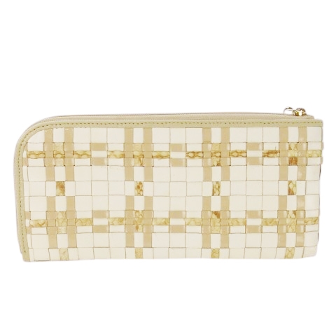 ATAO 編み込み長財布 ホワイト/ベージュ ATAO 編み込み長財布 ホワイト/ベージュ ATAO(アタオ) 長財布