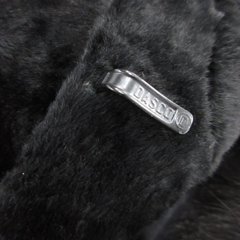 ノーブランド ファーコート ショート丈 ラムファー 襟フォックスファー