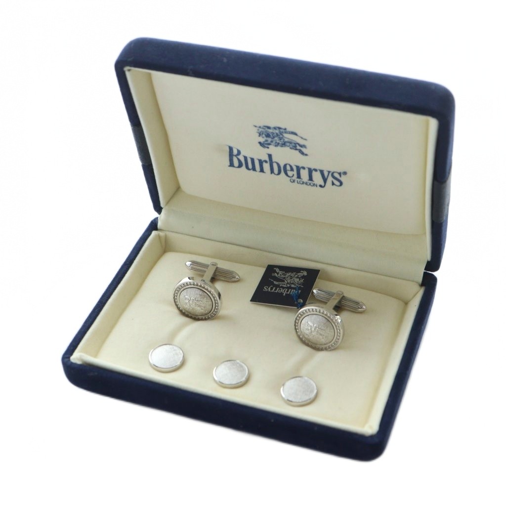 バーバリー シルバーカラー カフス カフリンクス カフスボタン Burberrys