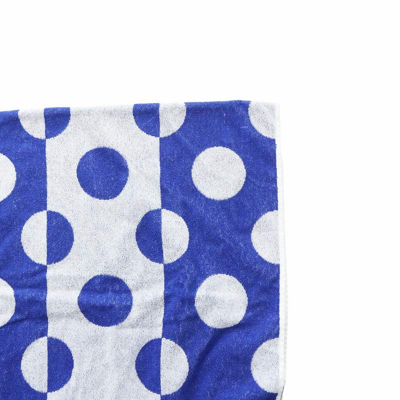 エルメス HERMES ビーチタオル バスタオル 総柄 ロゴ 水玉柄 ドット柄