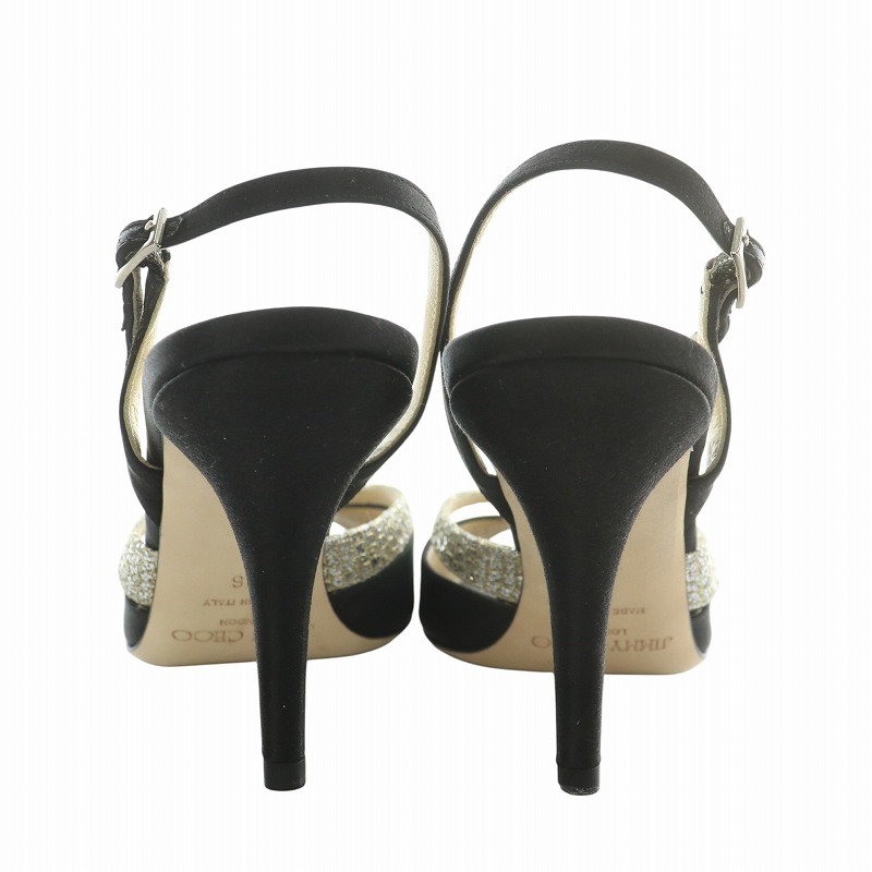 ジミーチュウ JIMMY CHOO パンプス 絹 シルク オープントゥ ハイヒール