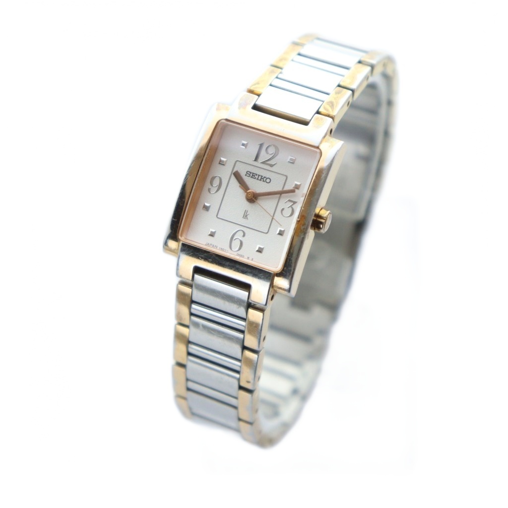 未使用品 SEIKO ルキア 腕時計 クォーツ シルバー/ゴールド セイコー SEIKO ルキア lk 腕時計 ウォッチ クォーツ スクエア