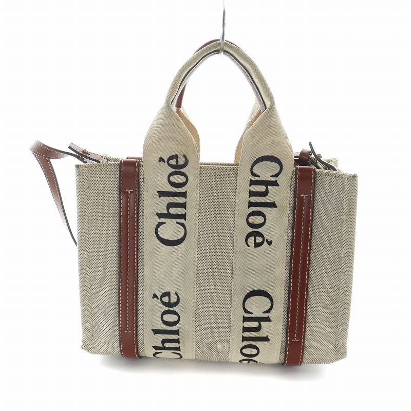 Chloé キャンバストートバッグ ベージュ/ブラック Chloē/クロエ通販