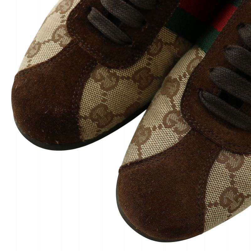グッチ GUCCI スニーカー キャンバス スエード ローカット GG柄