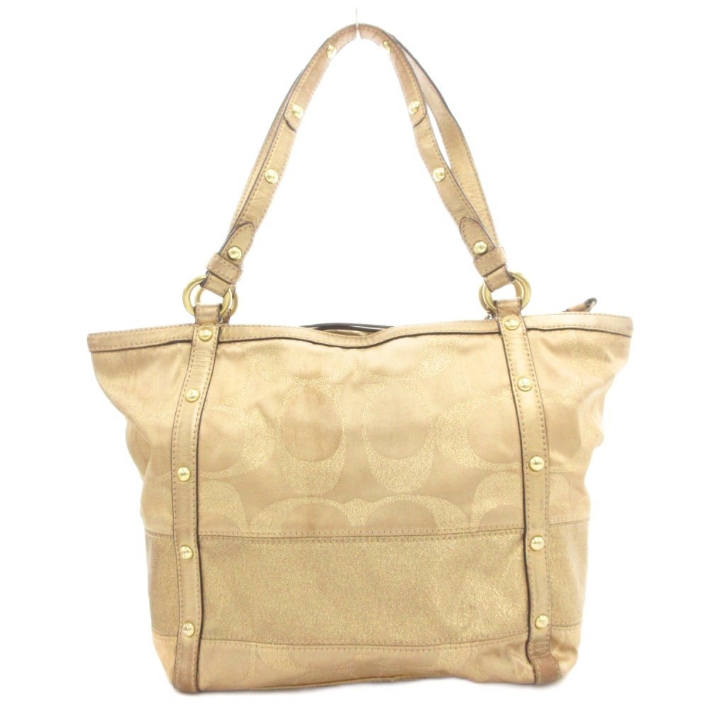 COACH 新品バッグ コーチ COACH 12905 シグネチャー ハンドバッグ トート 肩掛け ラメ