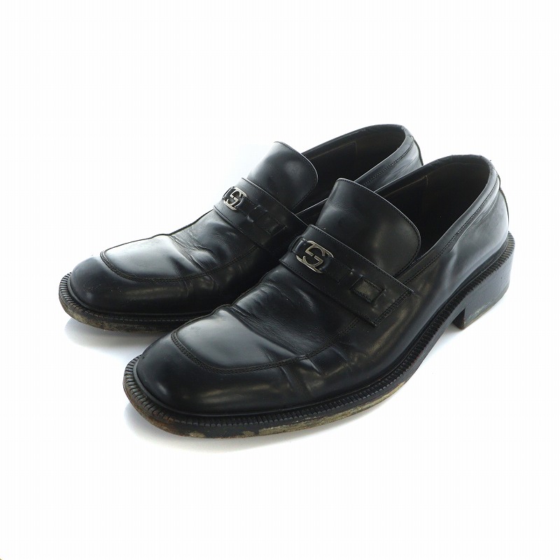 グッチ GUCCI ビジネスシューズ ローファー レザー スクエアトゥ 革靴  