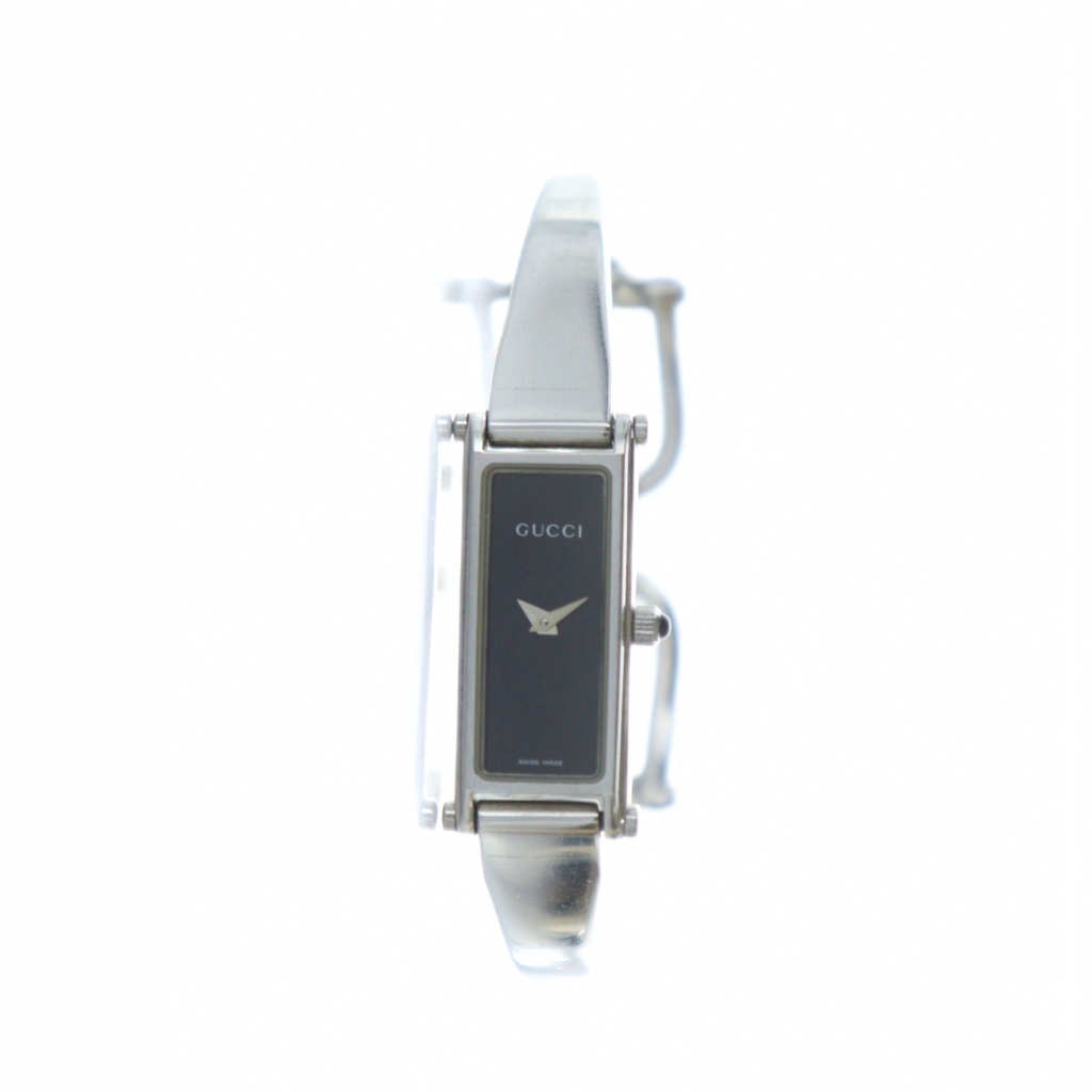グッチ GUCCI 1500L 腕時計 ウォッチ クォーツ アナログ 黒文字盤 ロゴ  