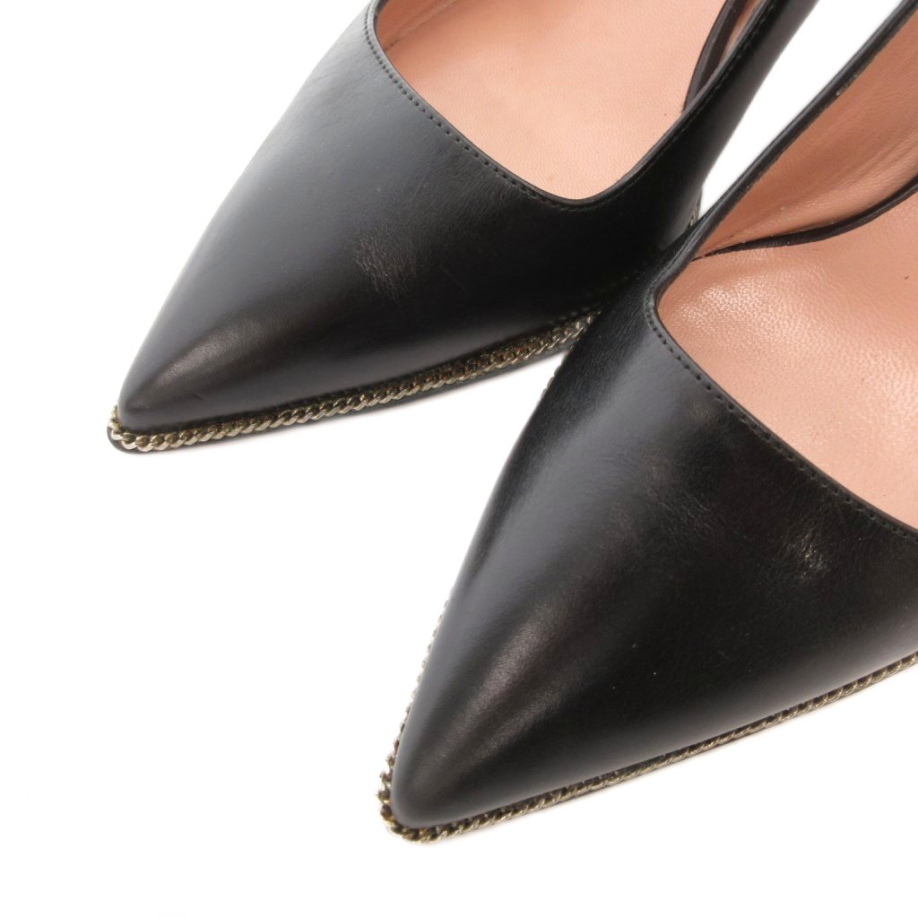 【極美品】GIORGIO ARMANI パンプス ヒール 40サイズ ブラック ジョルジオアルマーニ GIORGIO ARMANI パンプス ヒール ポインテッド