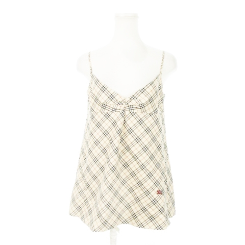 BURBERRY BLUE LABEL ノバチェック ロゴ刺繍 キャミソール