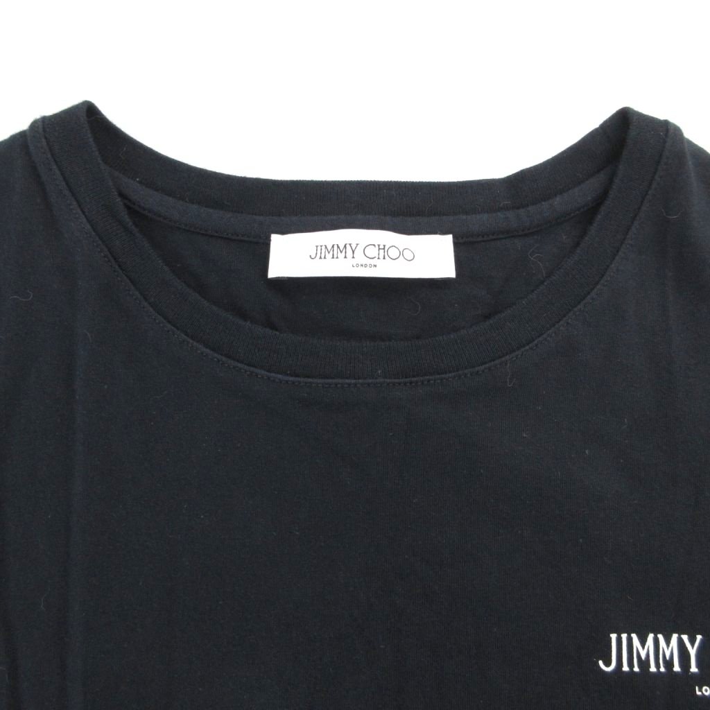 ジミーチュウ JIMMY CHOO Tシャツ 半袖 ロゴプリント L 黒 ブラック