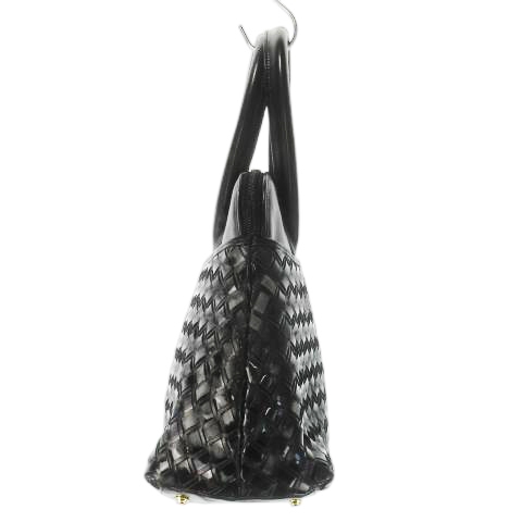 バリー BALLY ハンドバッグ メッシュ 編み込み レザー 本革 タッセル