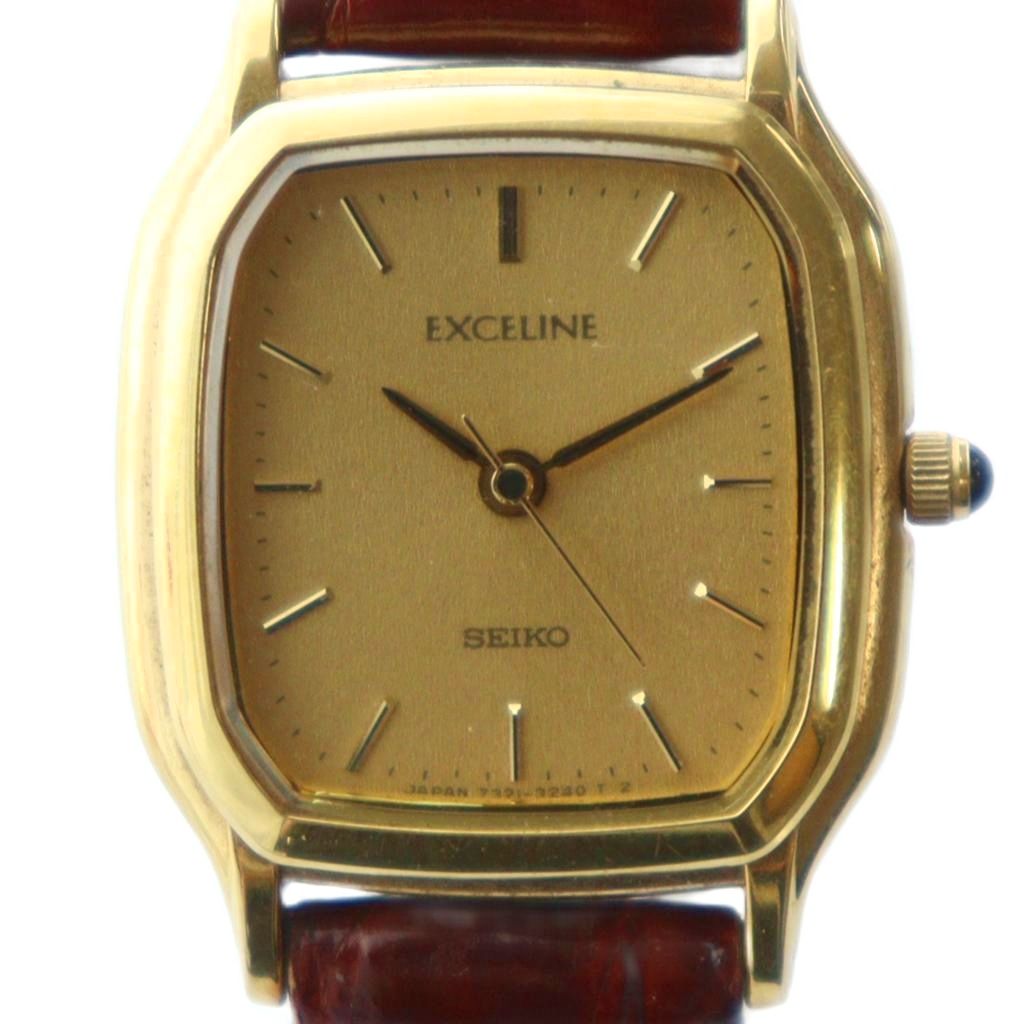 セイコー SEIKO エクセリーヌ exceline 腕時計 ウォッチ クォーツ ロゴ  