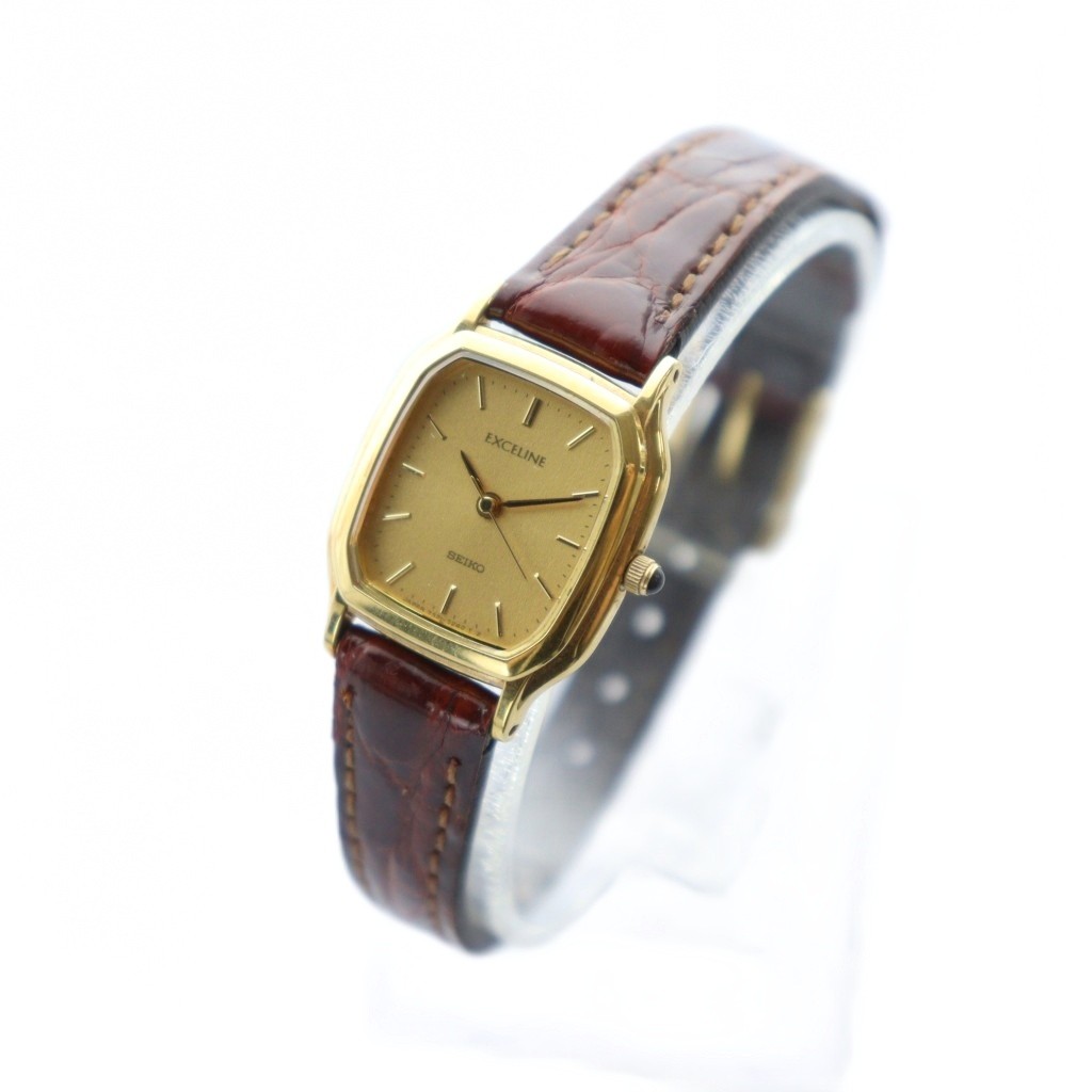 セイコー SEIKO エクセリーヌ exceline 腕時計 ウォッチ クォーツ ロゴ  