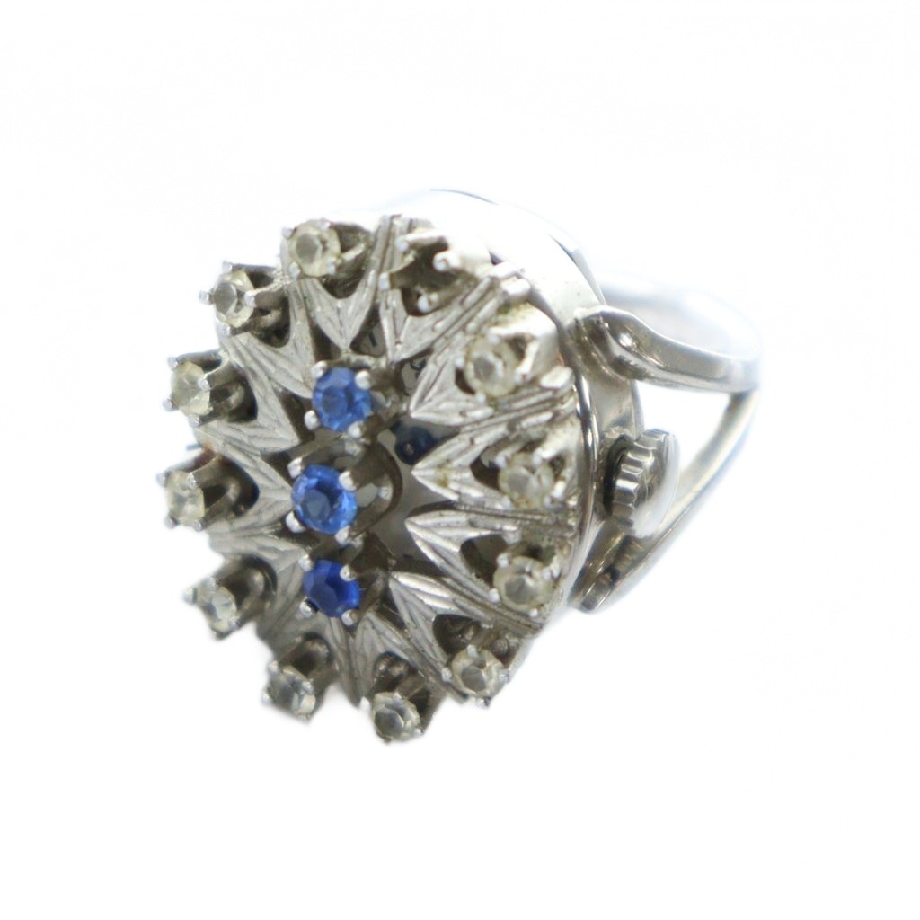 カトレックス catorex リングウォッチ 時計 白文字盤 ロゴ ライン  