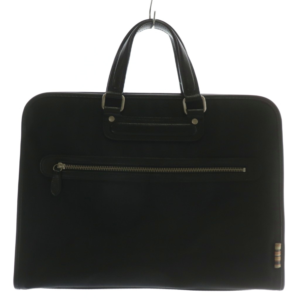 良品】Paul Smith ビジネスバッグ ブリーフケース ネイビー レザー