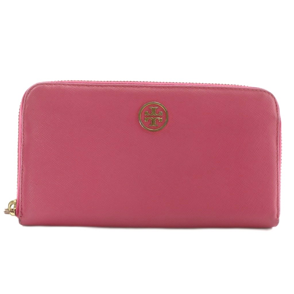 トリーバーチ TORY BURCH 長財布 レザー ラウンドファスナー ロゴ 