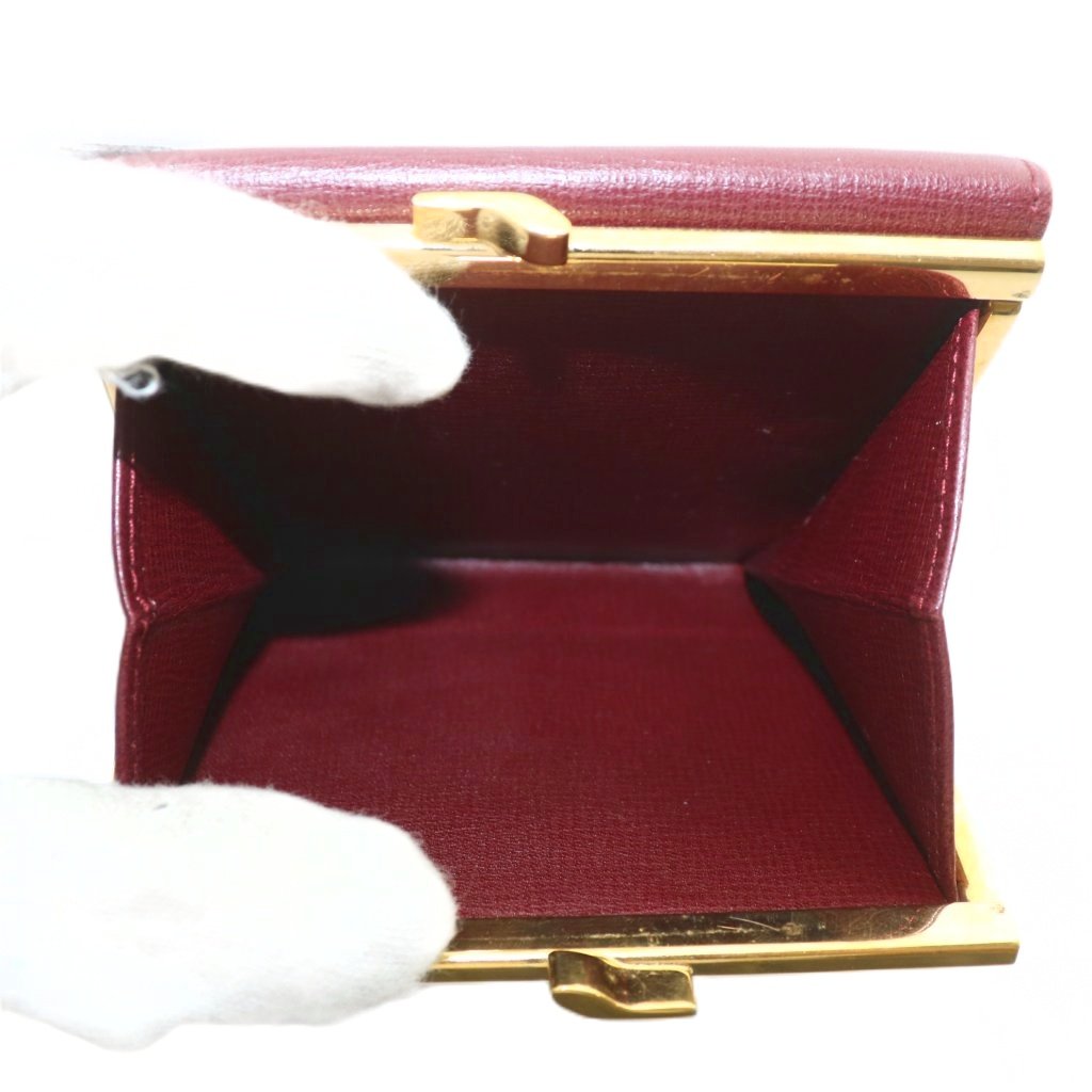 カルティエ Cartier マストライン 財布 三つ折り がま口 レザー