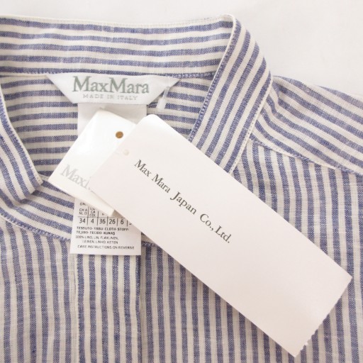 未使用品 マックスマーラ MAX MARA タグ付き 白タグ シャツワンピース