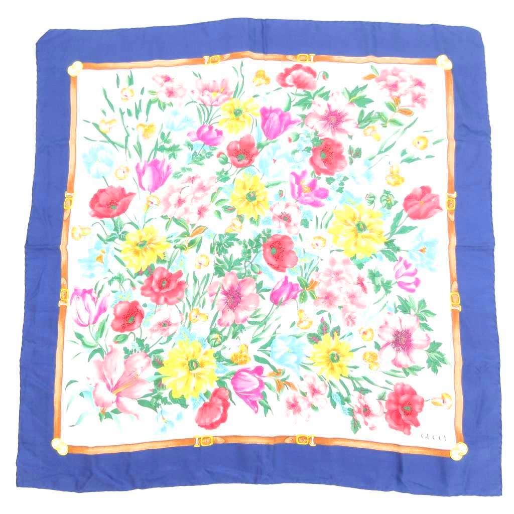 グッチ GUCCI 大判 スカーフ ストール フローラ フラワー 花柄  
