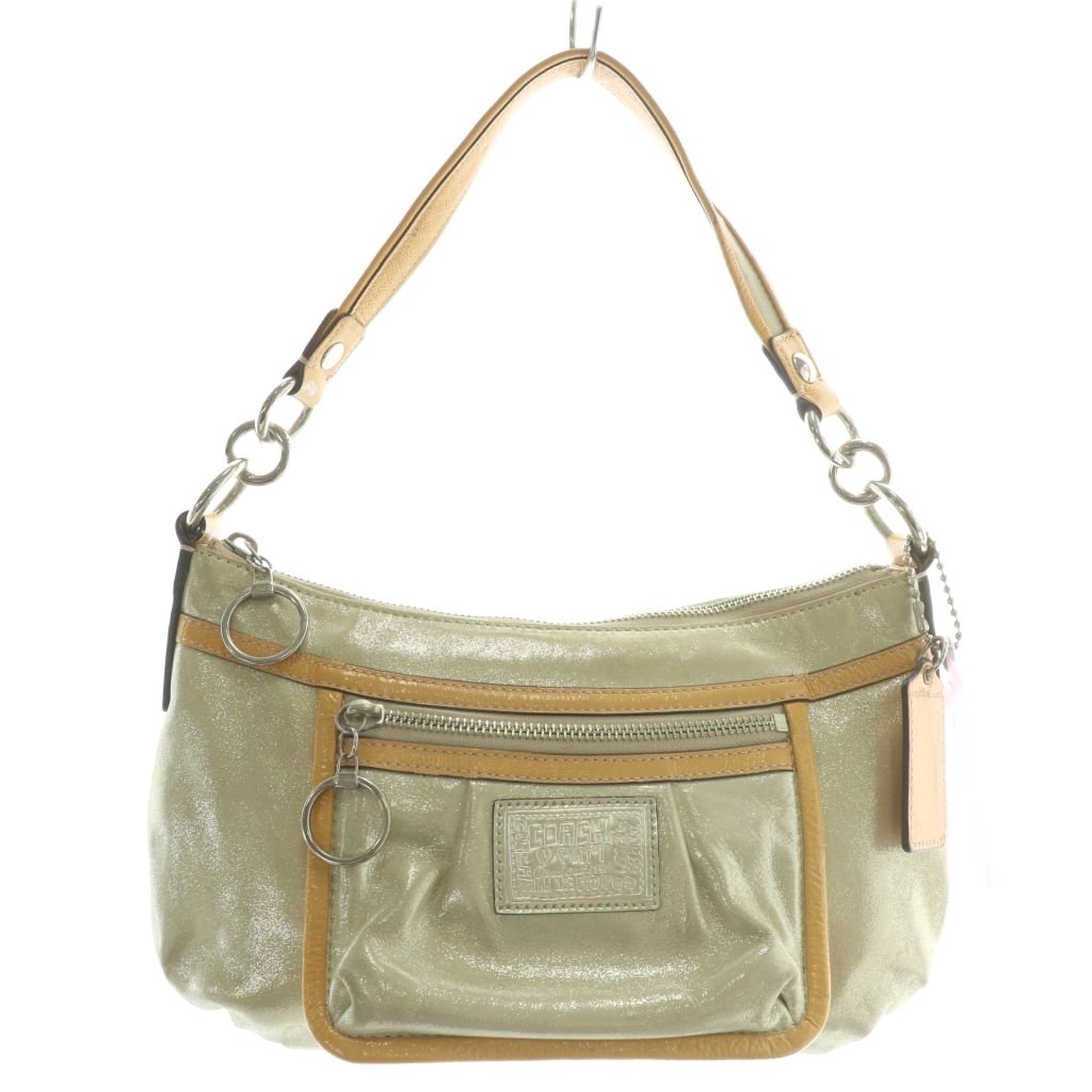 コーチ COACH ポピー POPPY ハンドバッグ ショルダー 2WAY レザー ラメ 