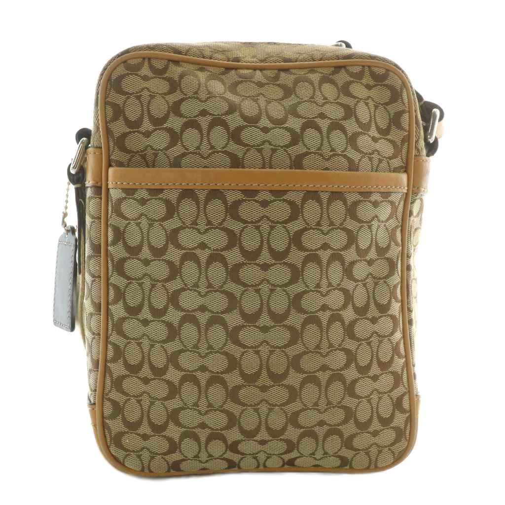 コーチ COACH ショルダーバッグ キャンバス レザー シグネチャー 総柄 